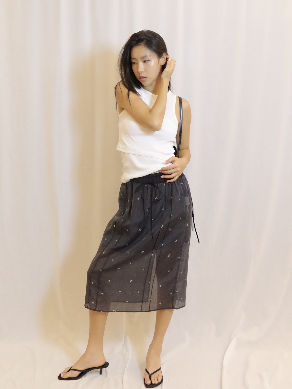 Floral Print Midi Skirt