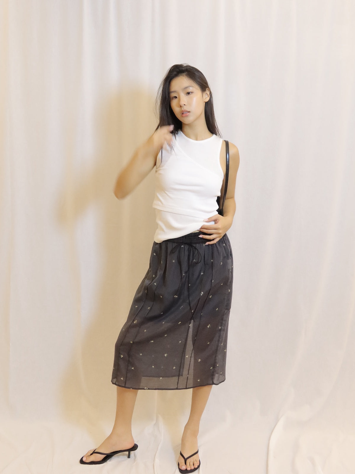 Floral Print Midi Skirt