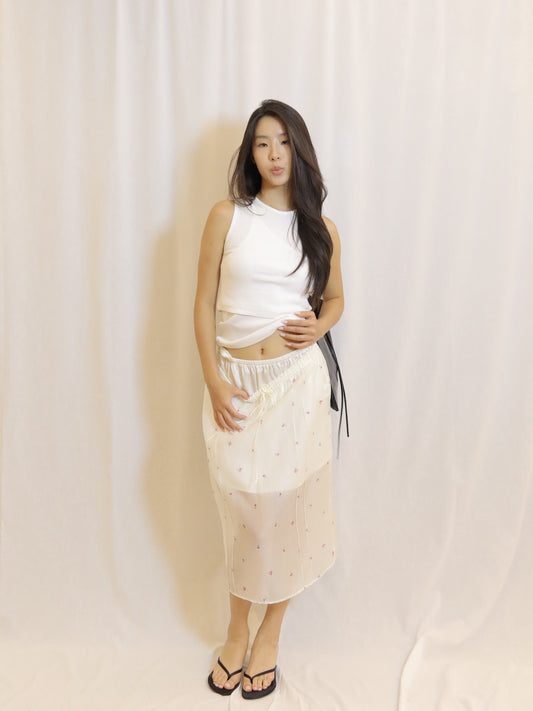 Floral Print Midi Skirt