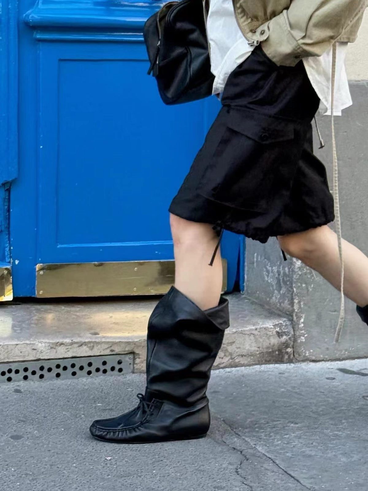 Drawstring Utility Cargo Shorts