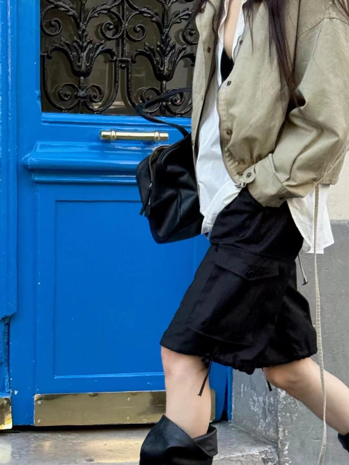 Drawstring Utility Cargo Shorts
