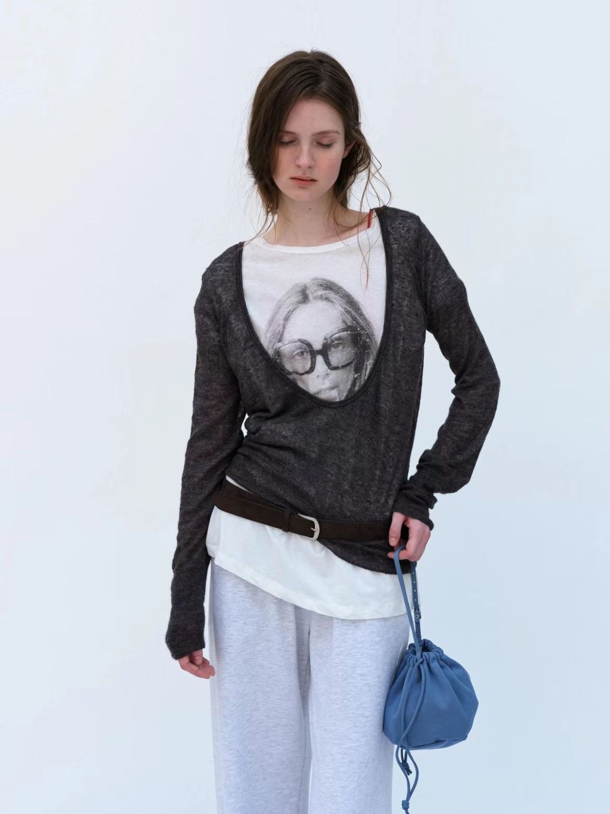 V-Neck Knit Cardigan