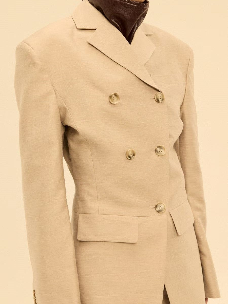 Tailored Double-Breasted Blazer