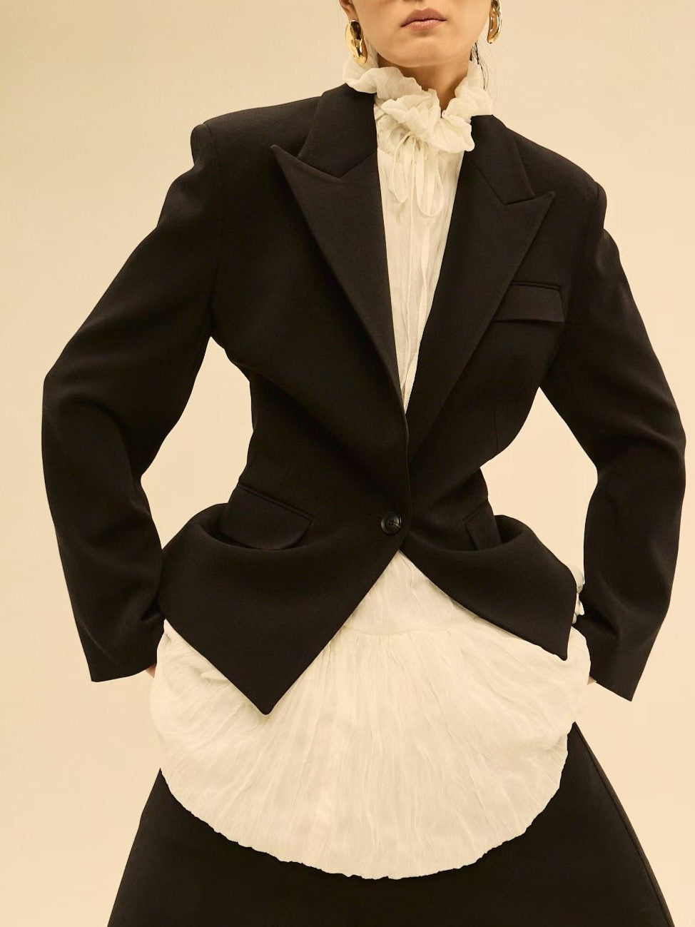 Structured Double-Breasted Blazer