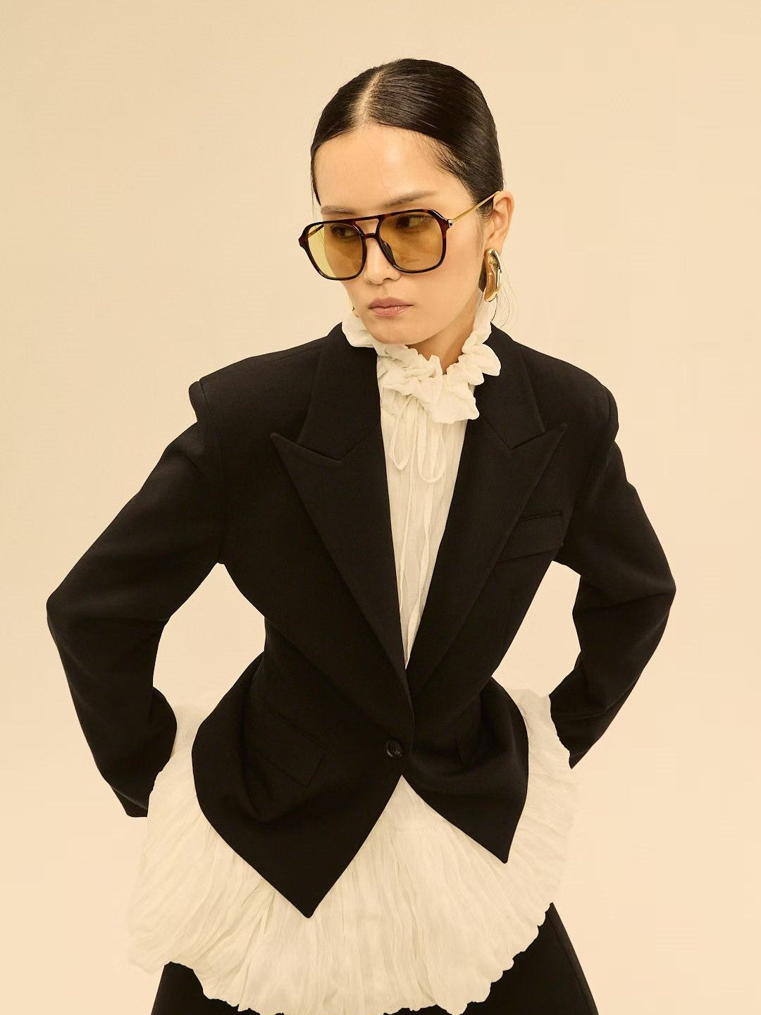 Structured Double-Breasted Blazer