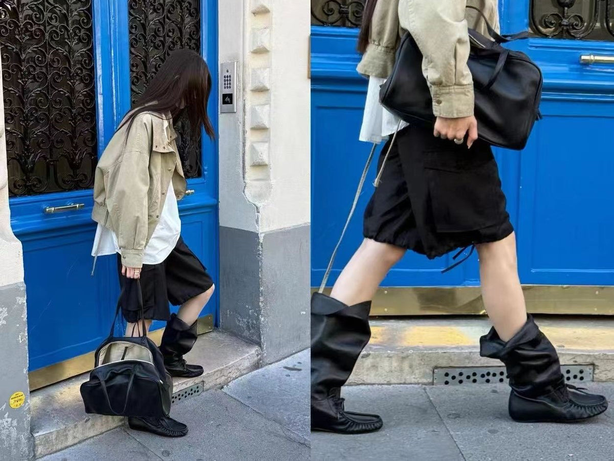 Drawstring Utility Cargo Shorts