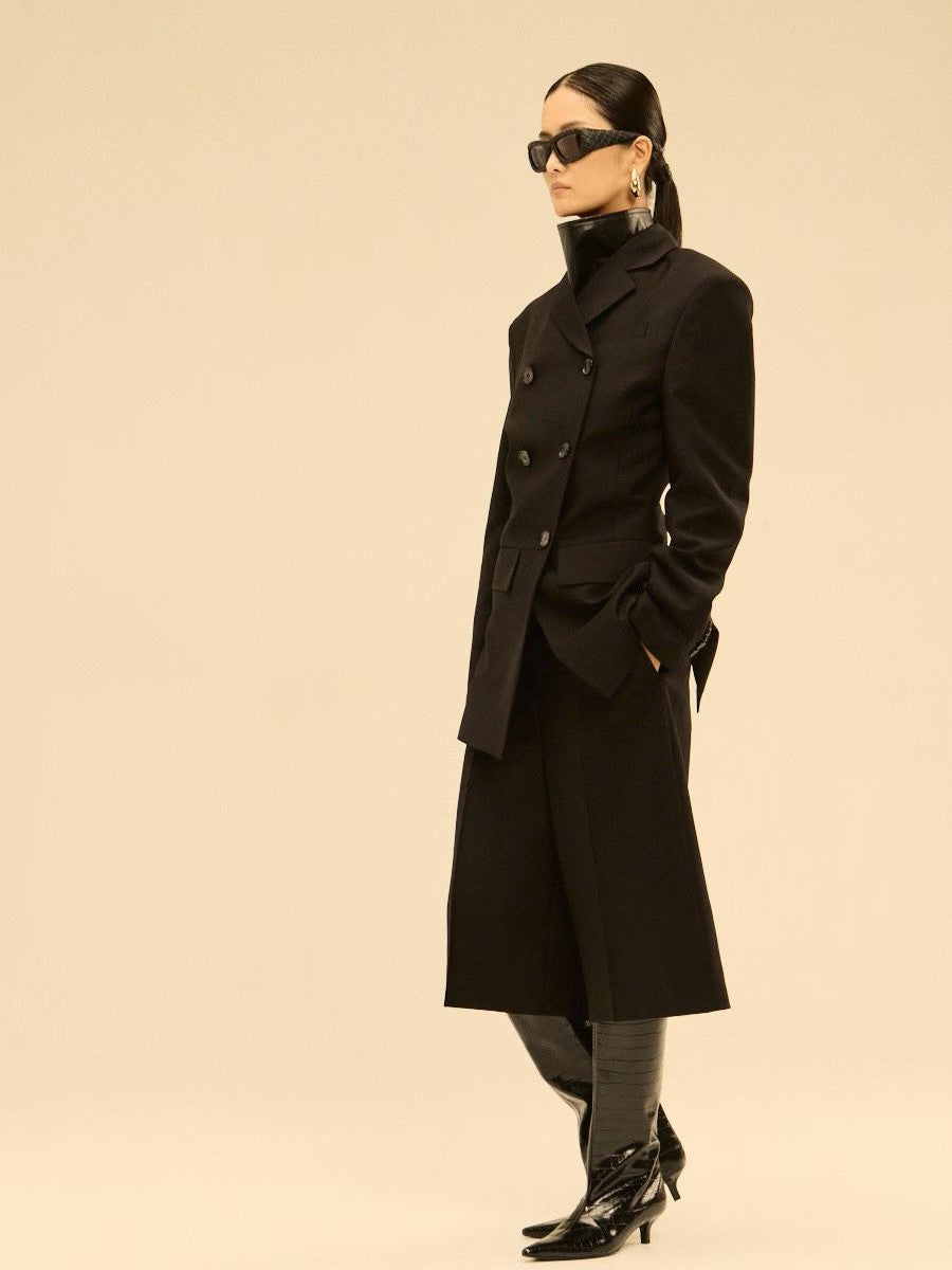 Tailored Double-Breasted Blazer
