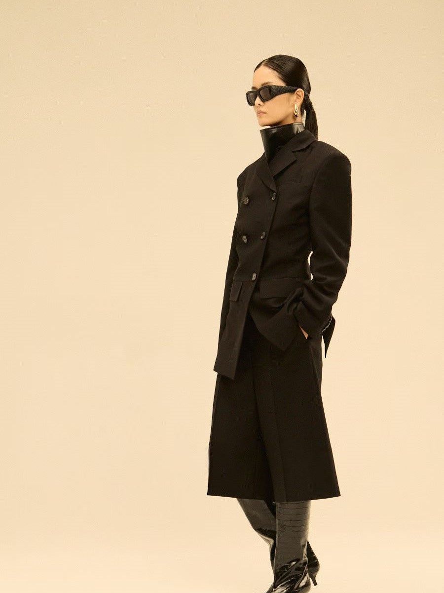 Tailored Double-Breasted Blazer