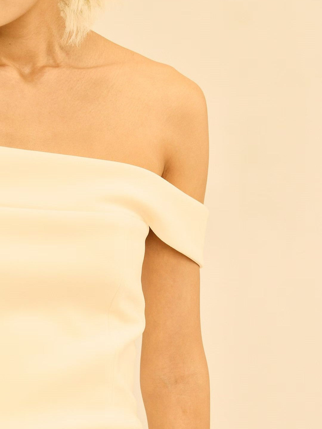 One-Shoulder Strapless Fitted Slit Maxi Dress