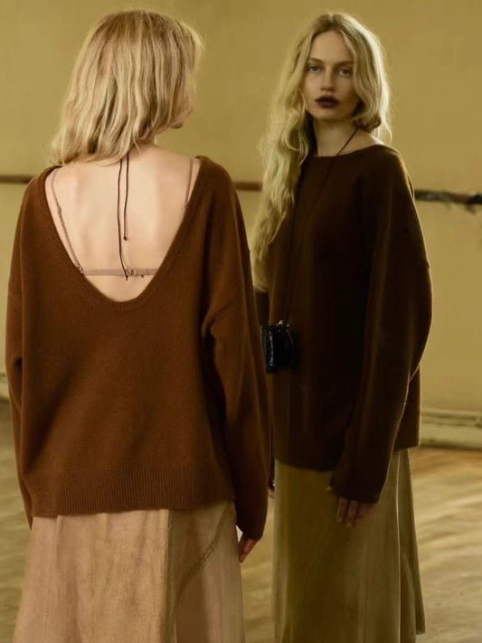 Deep V Neck Sweater