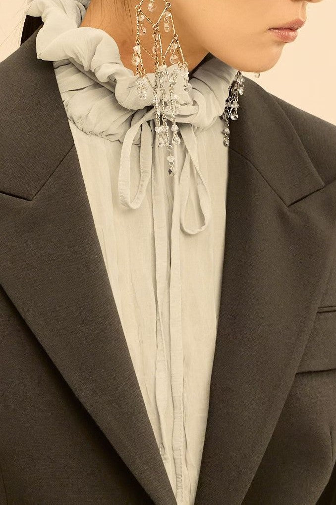 Structured Double-Breasted Blazer