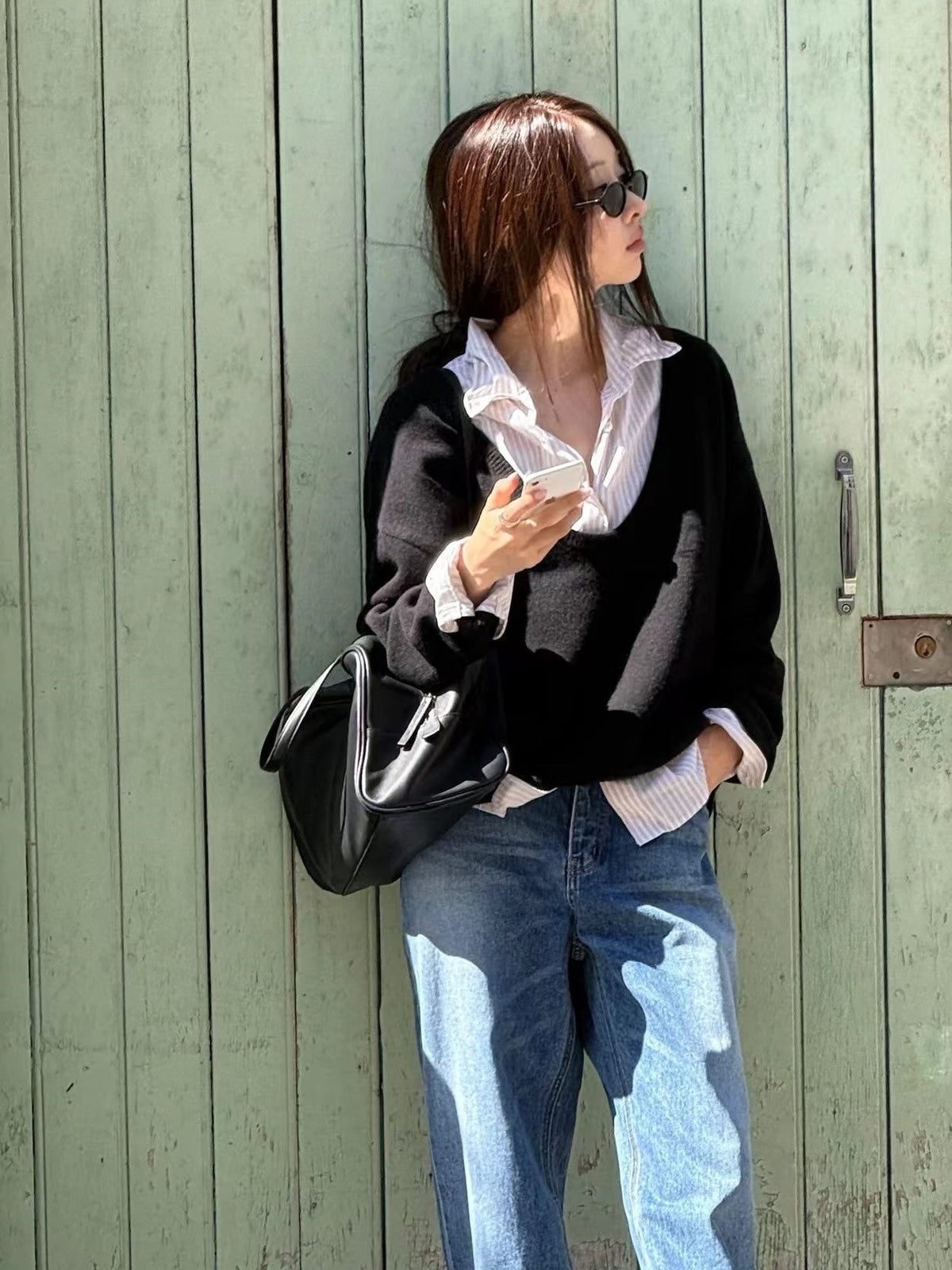 Deep V Neck Sweater